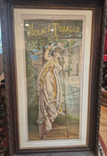 1880 Antique Solace Tobacco victorian original Lithograph framed advertisement