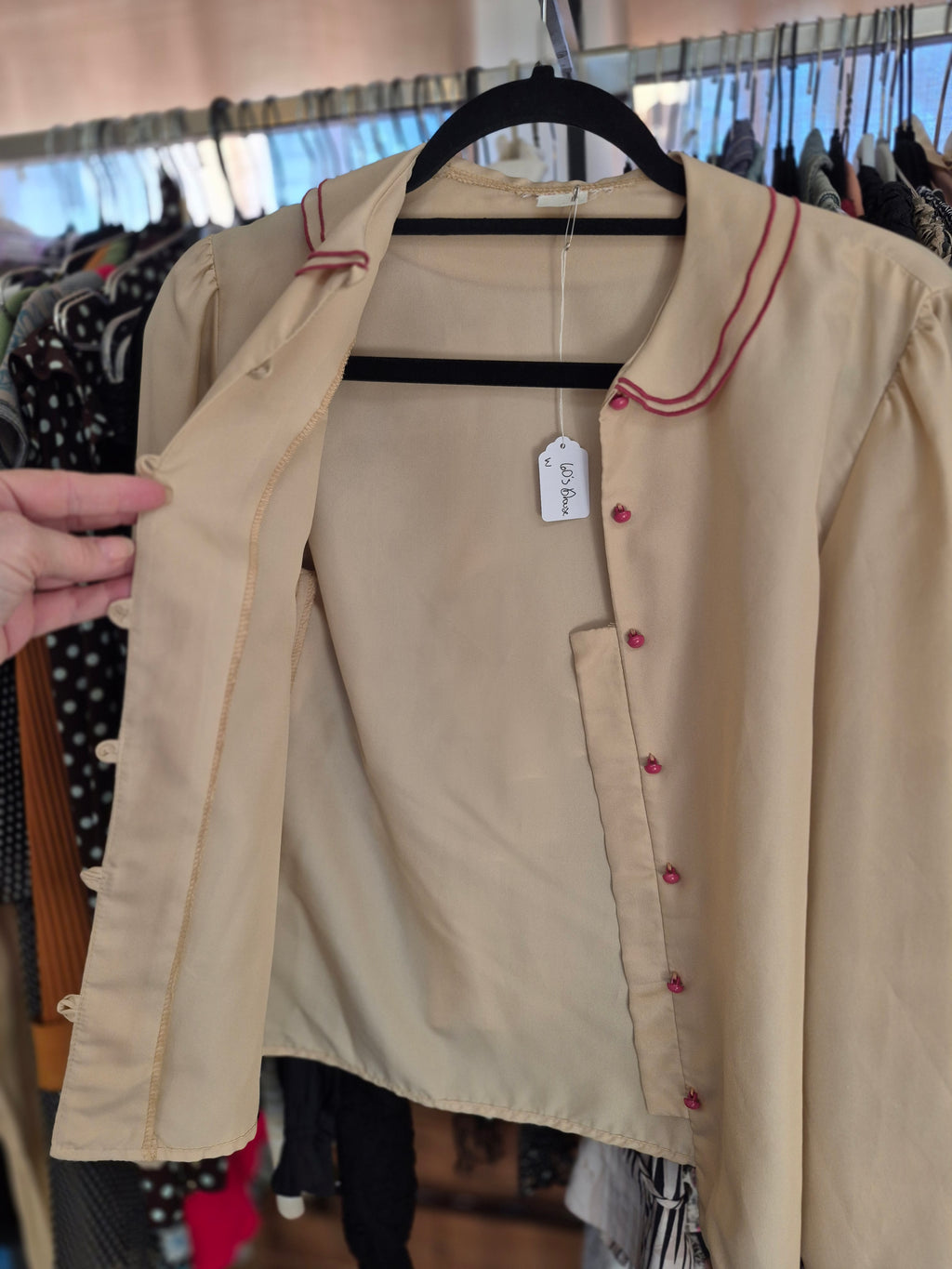 1960s Silk Blouse with Peter Pan Collar