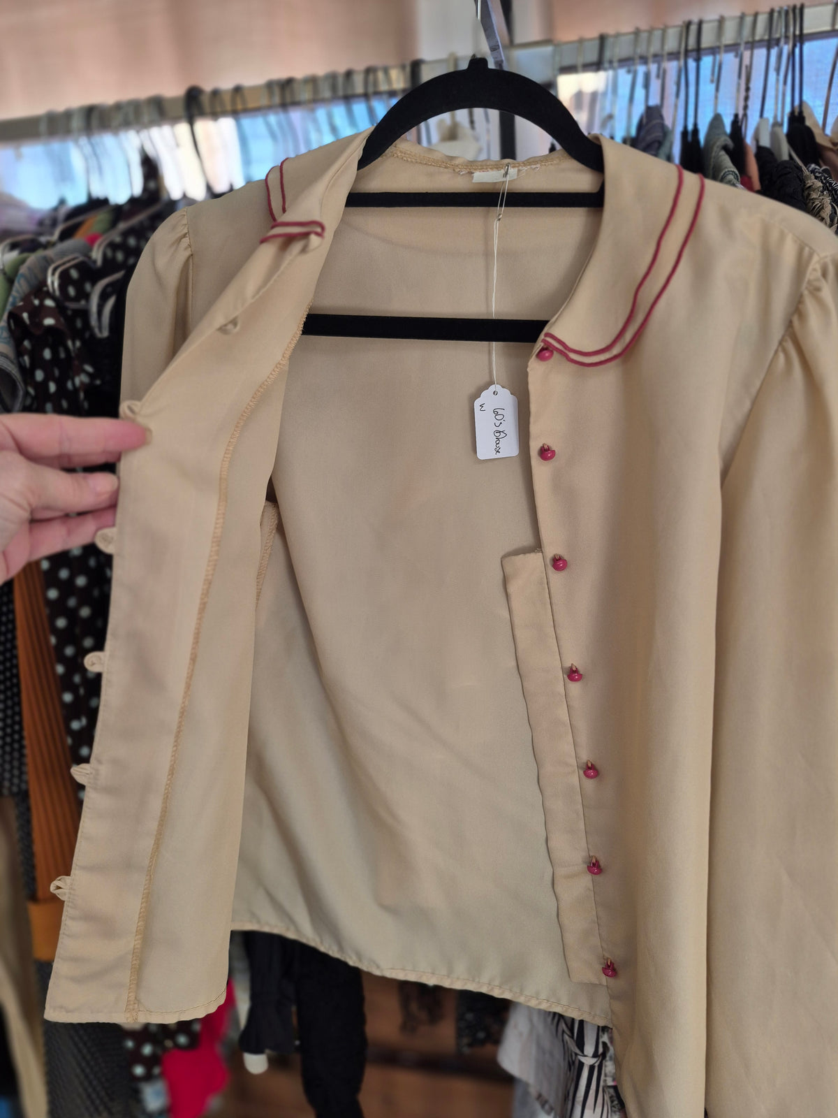 1960s Silk Blouse with Peter Pan Collar