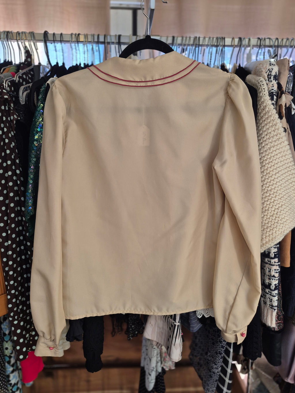 1960s Silk Blouse with Peter Pan Collar