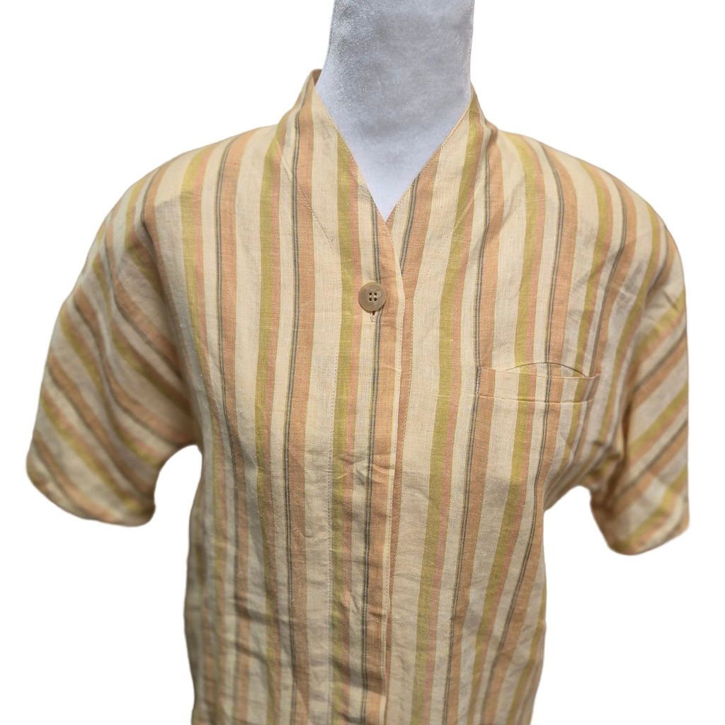 1970s Gucci 100% Linen Blouse Size 38