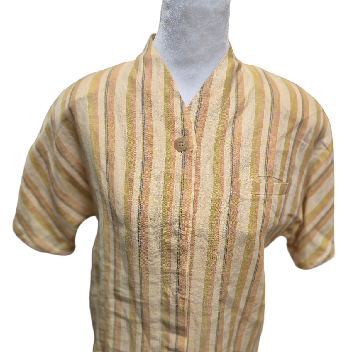 1970s Gucci 100% Linen Blouse Size 38