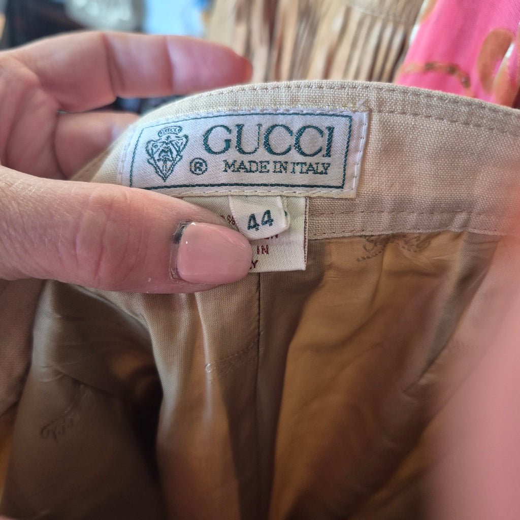 1970s Gucci Vintage 100% Linen Skirt