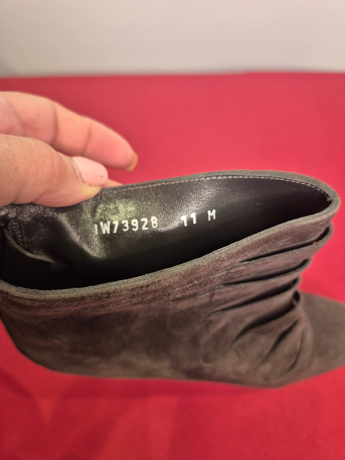 Stuart Weitzman Goforward Charcoal Gray Suede Multi-Strap Buckle Booties - Size 11M