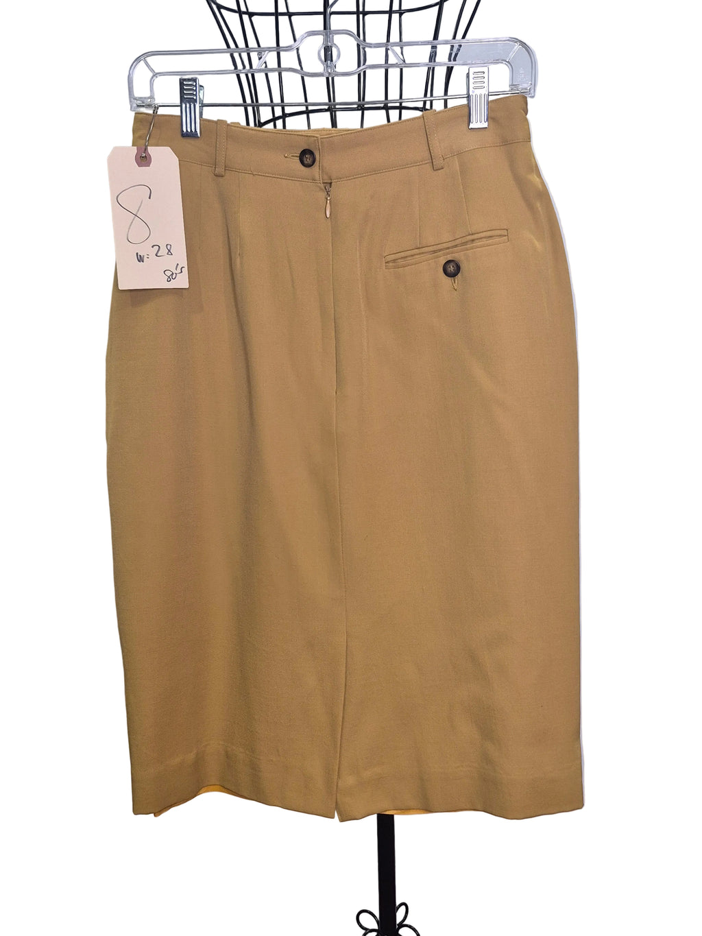 1980s Liz Claiborne Knee-Length Mini Skirt with Pockets