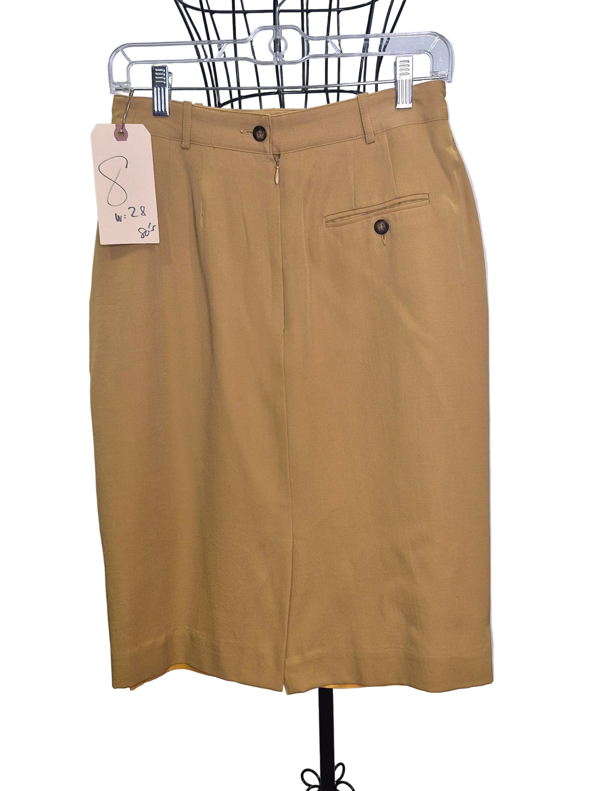 1980s Liz Claiborne Knee-Length Mini Skirt with Pockets