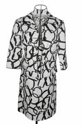 Trina Turk Black and White Geometric chain Two-Piece Suit, Size 4