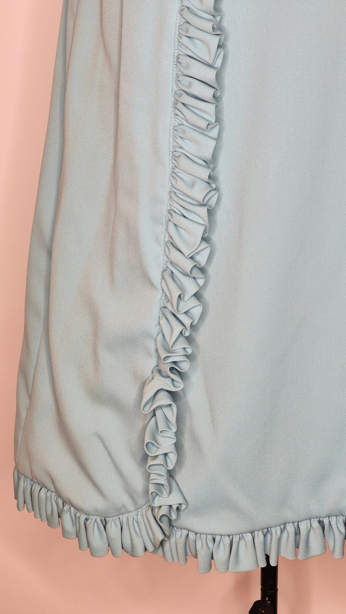 1960s Vintage Baby Blue Sleeveless Wrap Dress