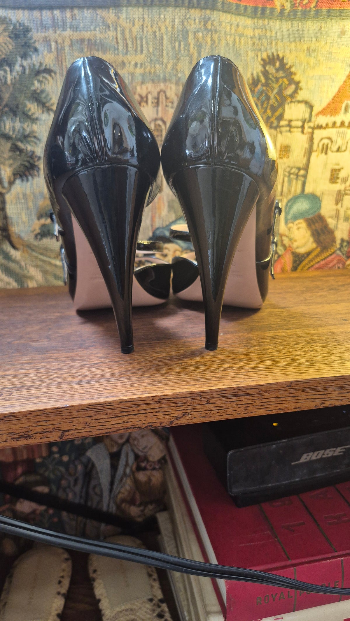 Miu Miu Black Patent Leather Heels