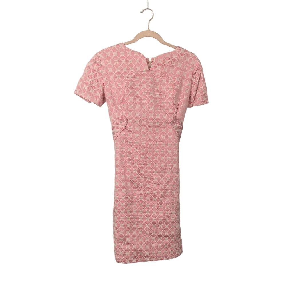 1960s Handmade Pink Jacquard possible Pat Premo Shift Dress