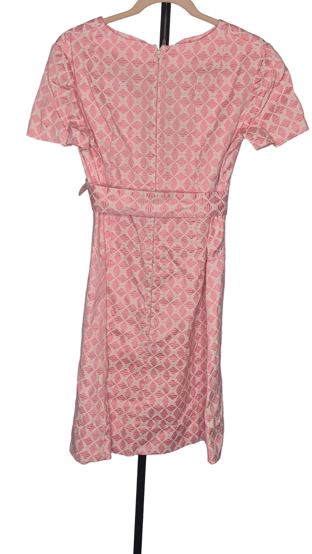 1960s Handmade Pink Jacquard possible Pat Premo Shift Dress