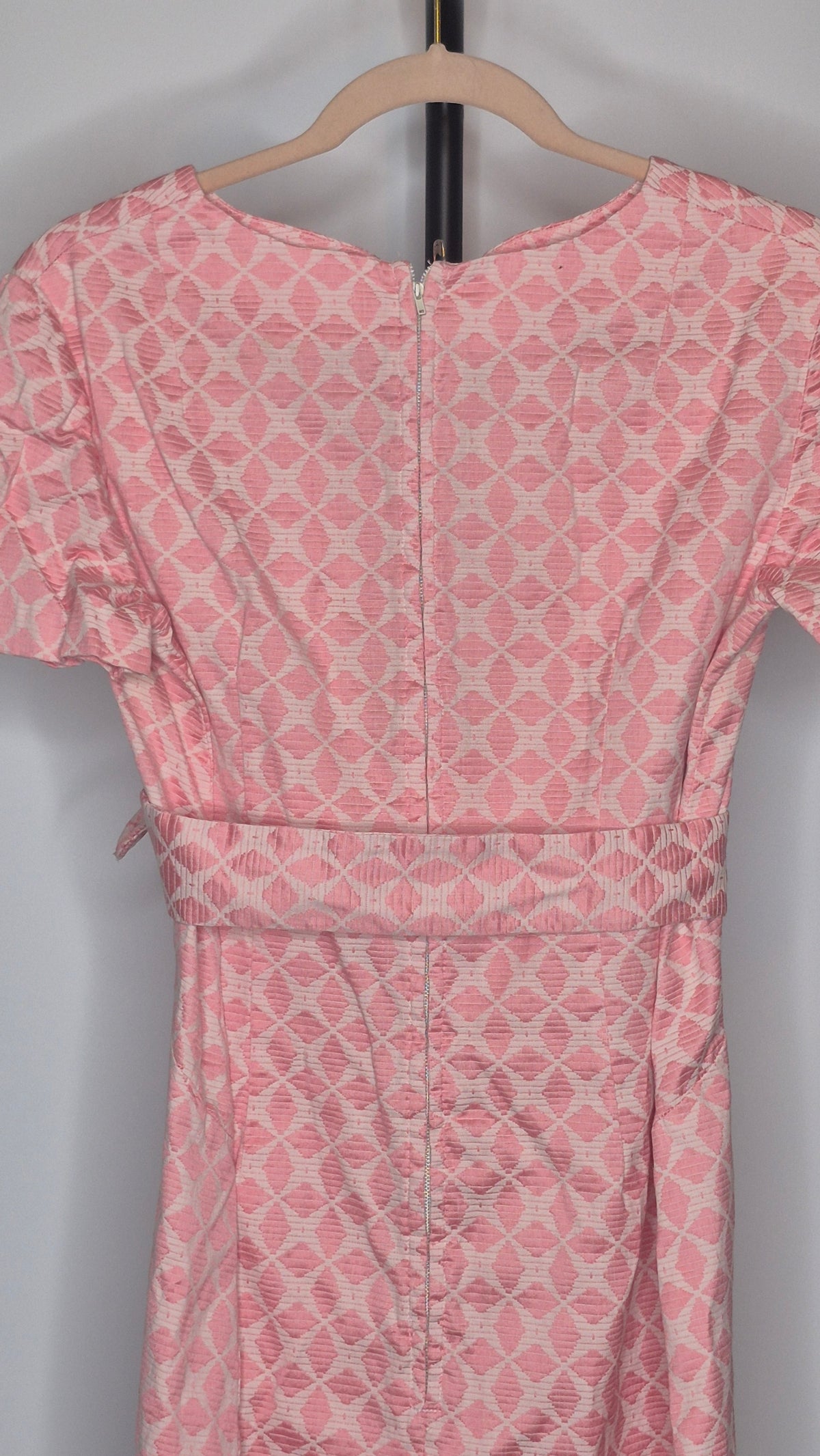 1960s Handmade Pink Jacquard possible Pat Premo Shift Dress