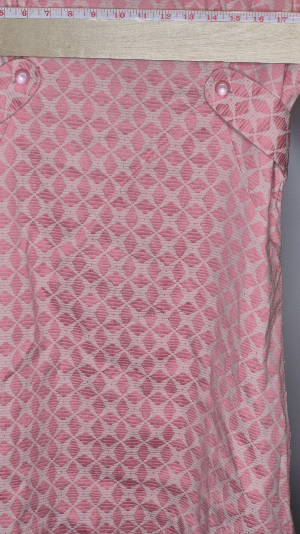 1960s Handmade Pink Jacquard possible Pat Premo Shift Dress