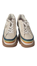 Ferragamo Women's Sustainable Thinking Rainbow Ribbon Platform Sneakers - Size 8.5C
