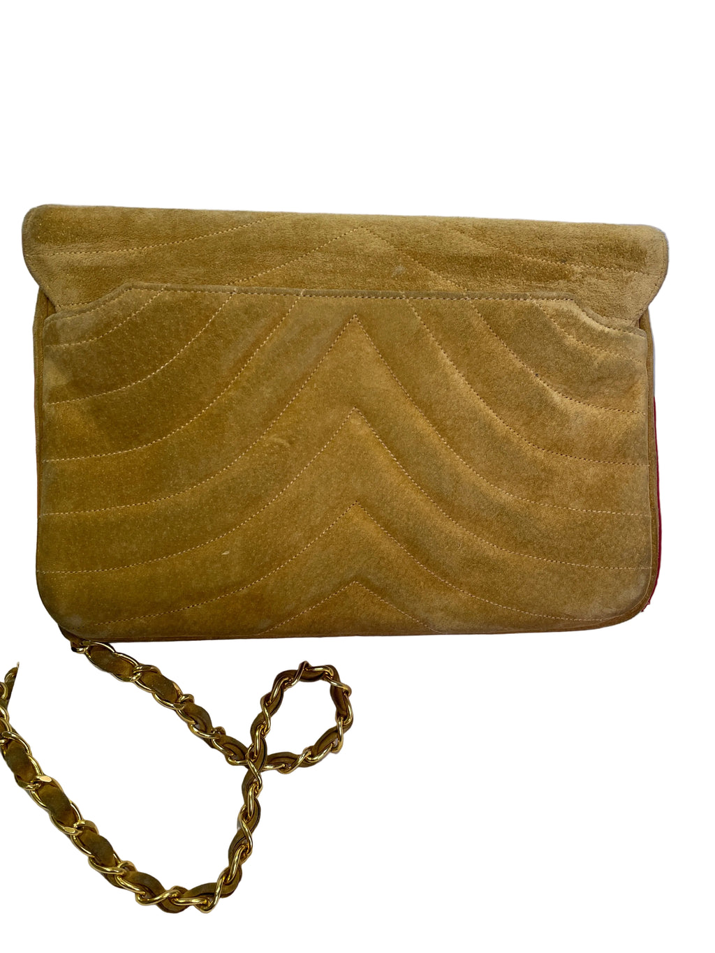 MOSKOWITZ Crossbody Suede Handbag with Chain