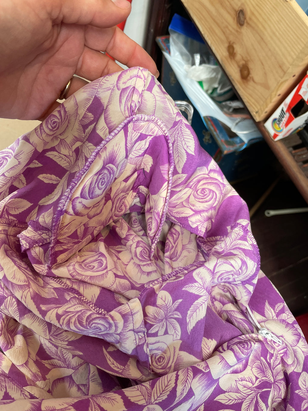 1980s Ungaro Vintage Purple & Cream Floral Two-Piece Set — Jacket & Top