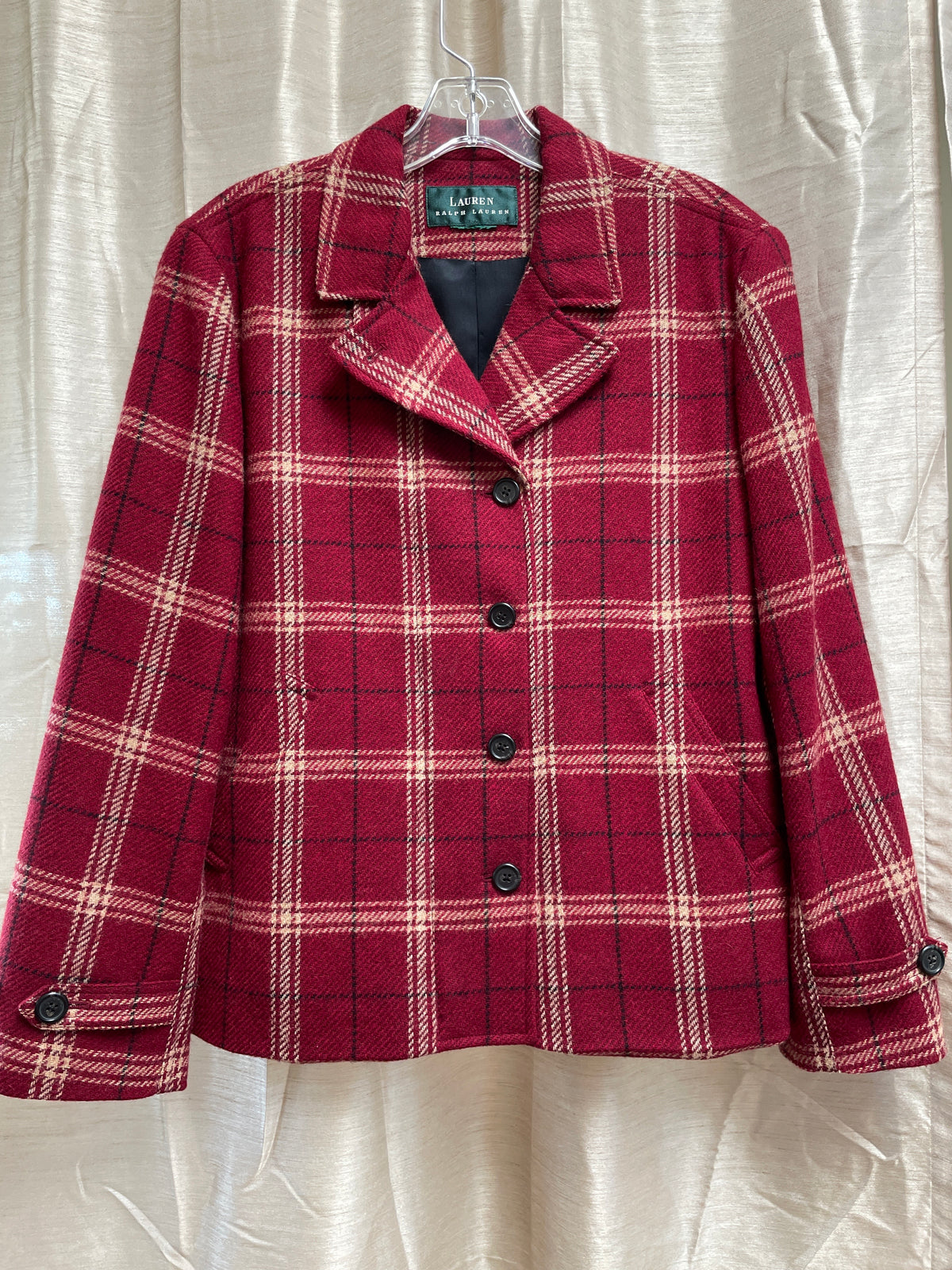 Ralph Lauren Cropped Blazer - Red Size 12