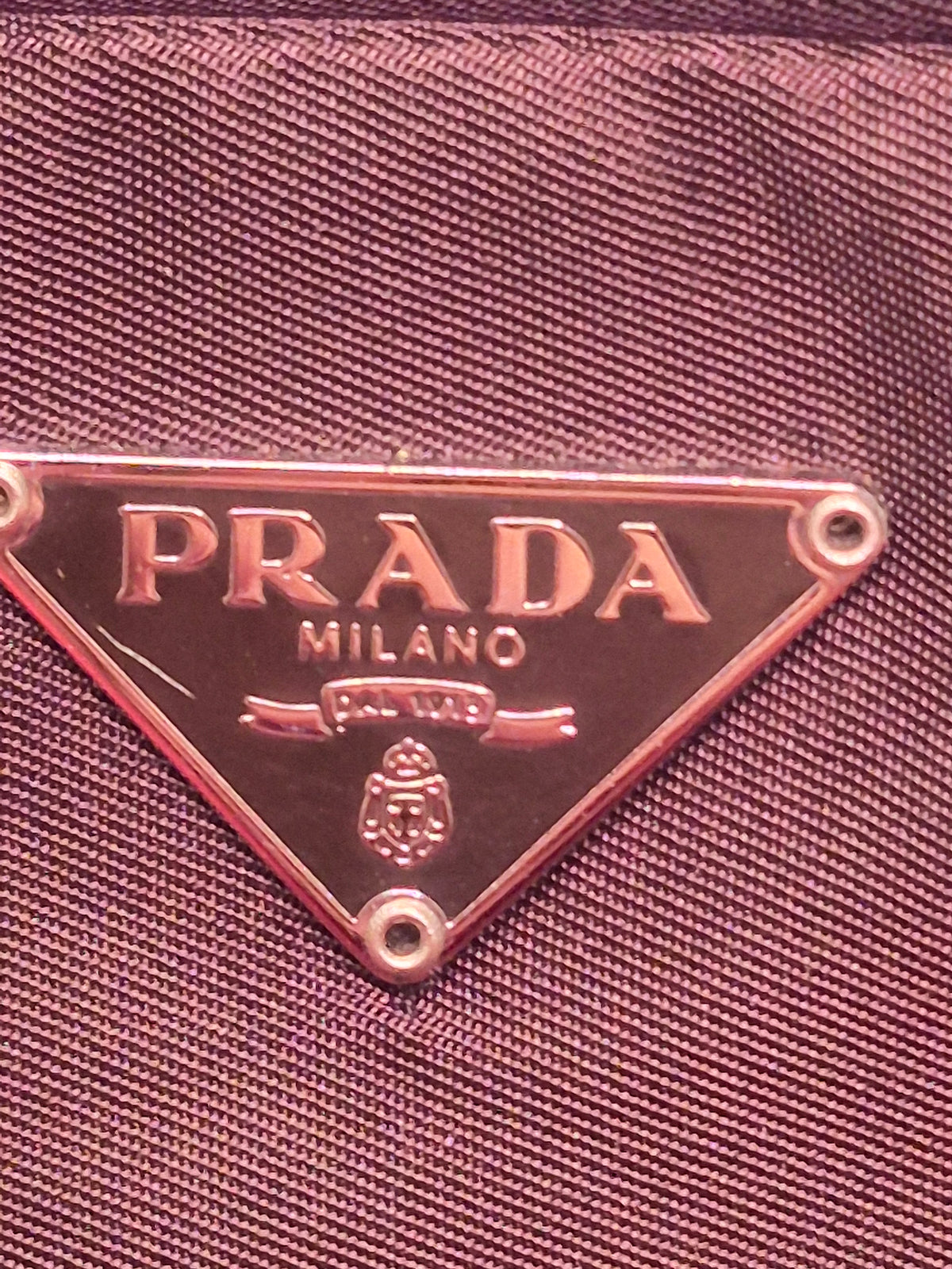 Prada Vintage Brown Tessuto Nylon Crossbody Messenger Bag — 1990s Authenticated