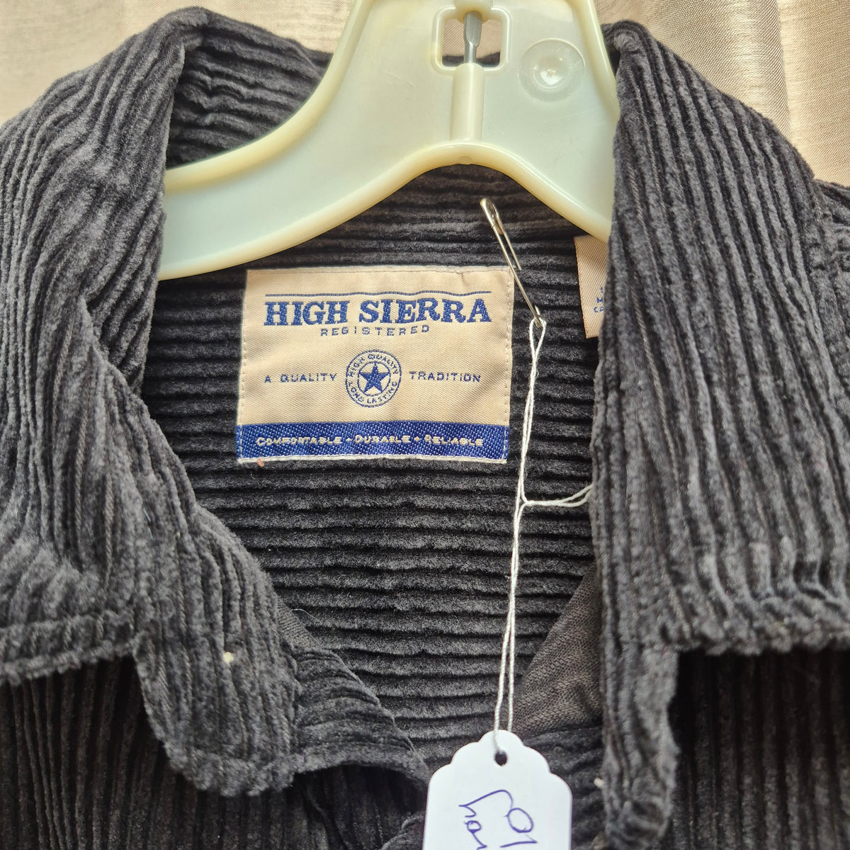 High Sierra Corduroy Flannel - Black - Men's Big & Tall Medium vintage