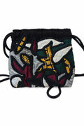 Judith Roberts Wearable Art Cinch Sack Purse — Rare Mexican-Inspired Design 1980s