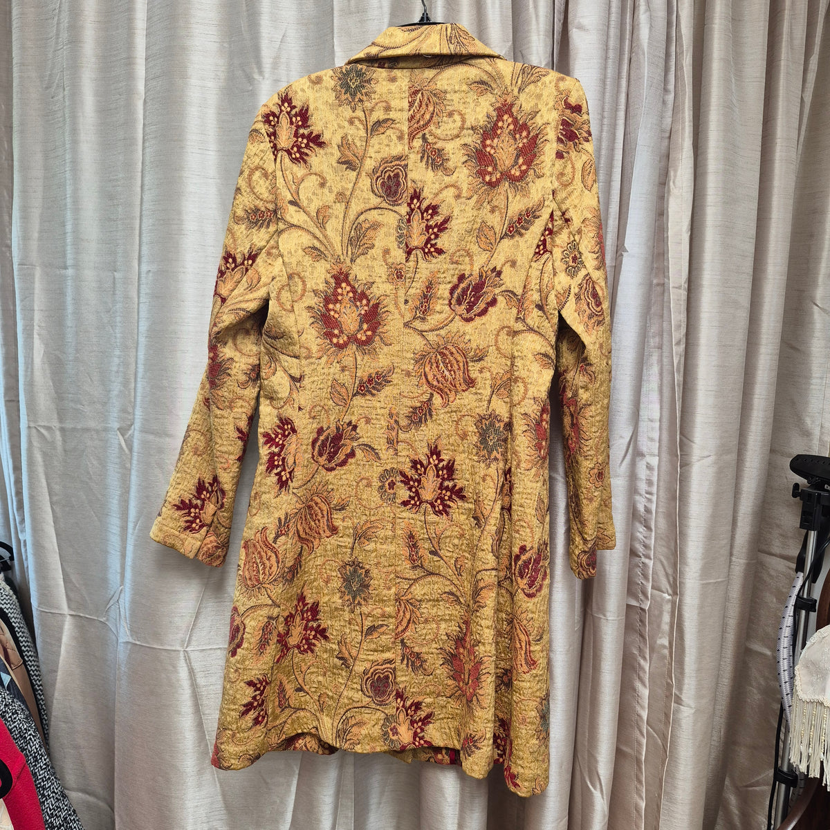 Vintage Cabi Tapestry Jacket - Floral Paisley Long Coat Size 10
