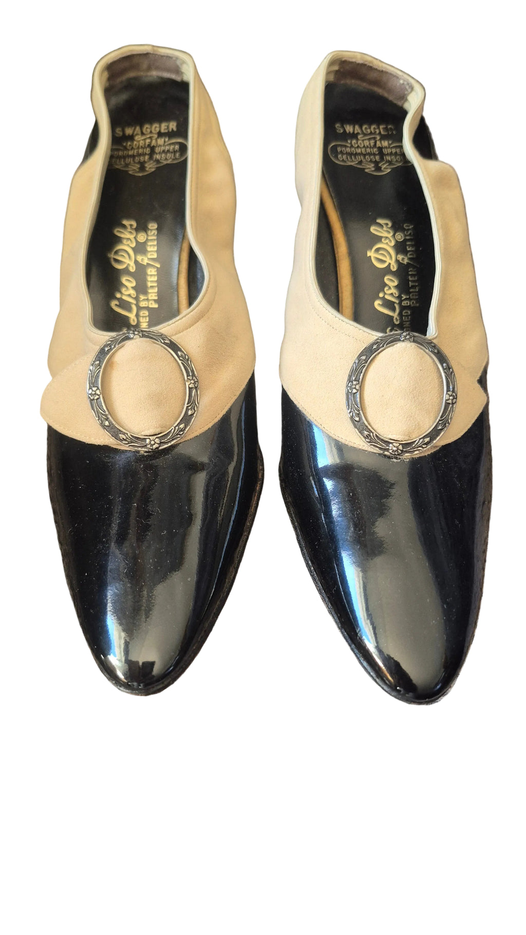 Vintage Palter DeLiso “Swagger” Slingback Patten Suede Pumps size 7