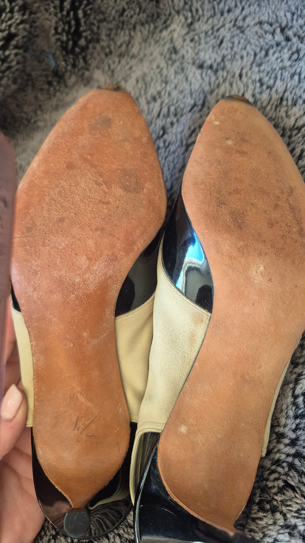 Vintage Palter DeLiso “Swagger” Slingback Patten Suede Pumps size 7