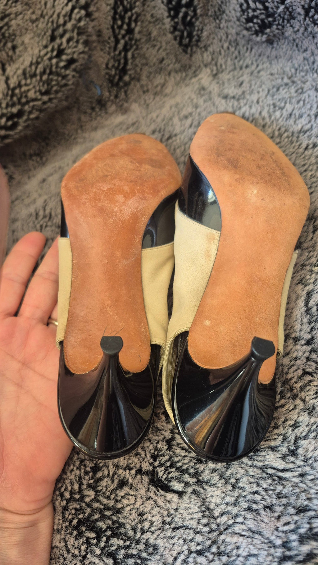 Vintage Palter DeLiso “Swagger” Slingback Patten Suede Pumps size 7