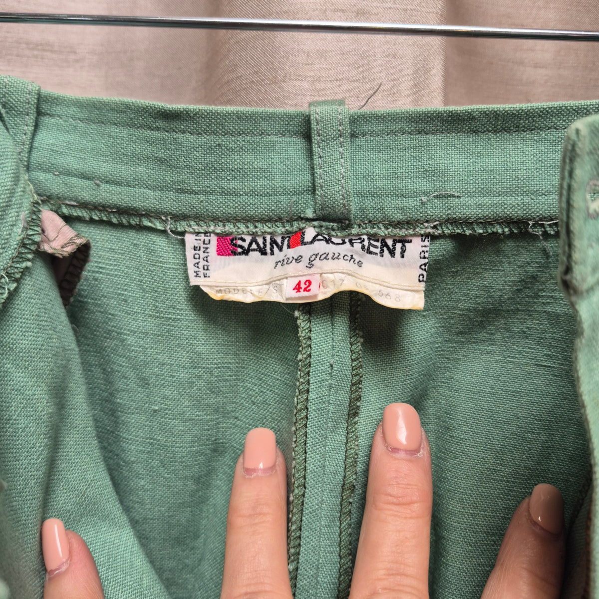 1980s Yves Saint Laurent Vintage Linen Pants