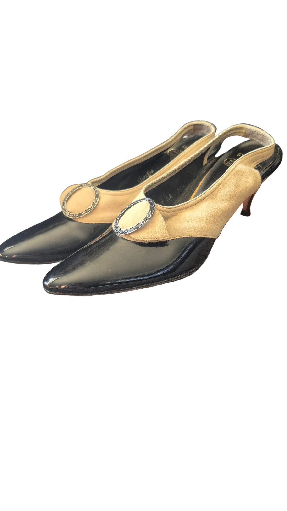 Vintage Palter DeLiso “Swagger” Slingback Patten Suede Pumps size 7