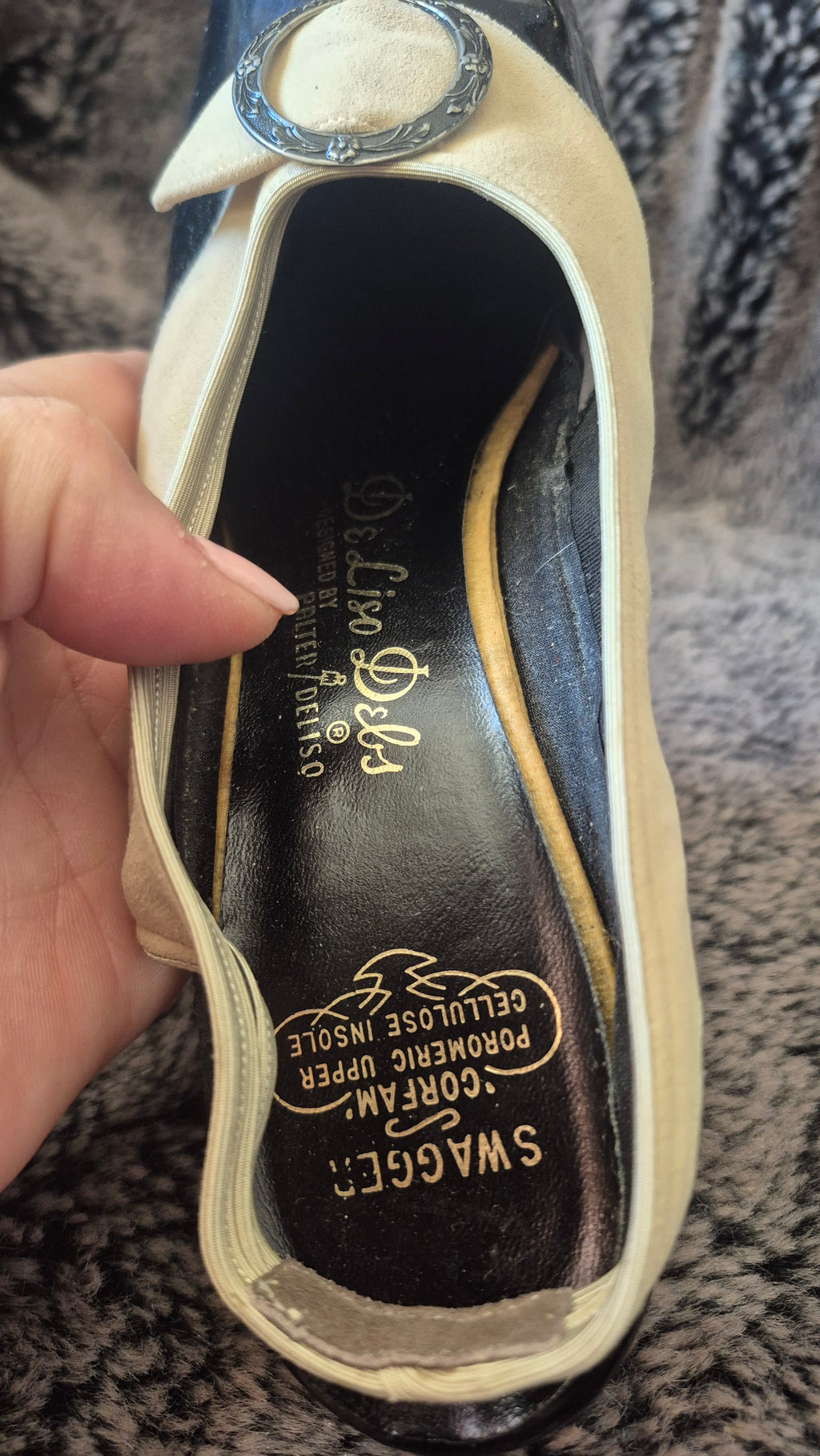 Vintage Palter DeLiso “Swagger” Slingback Patten Suede Pumps size 7