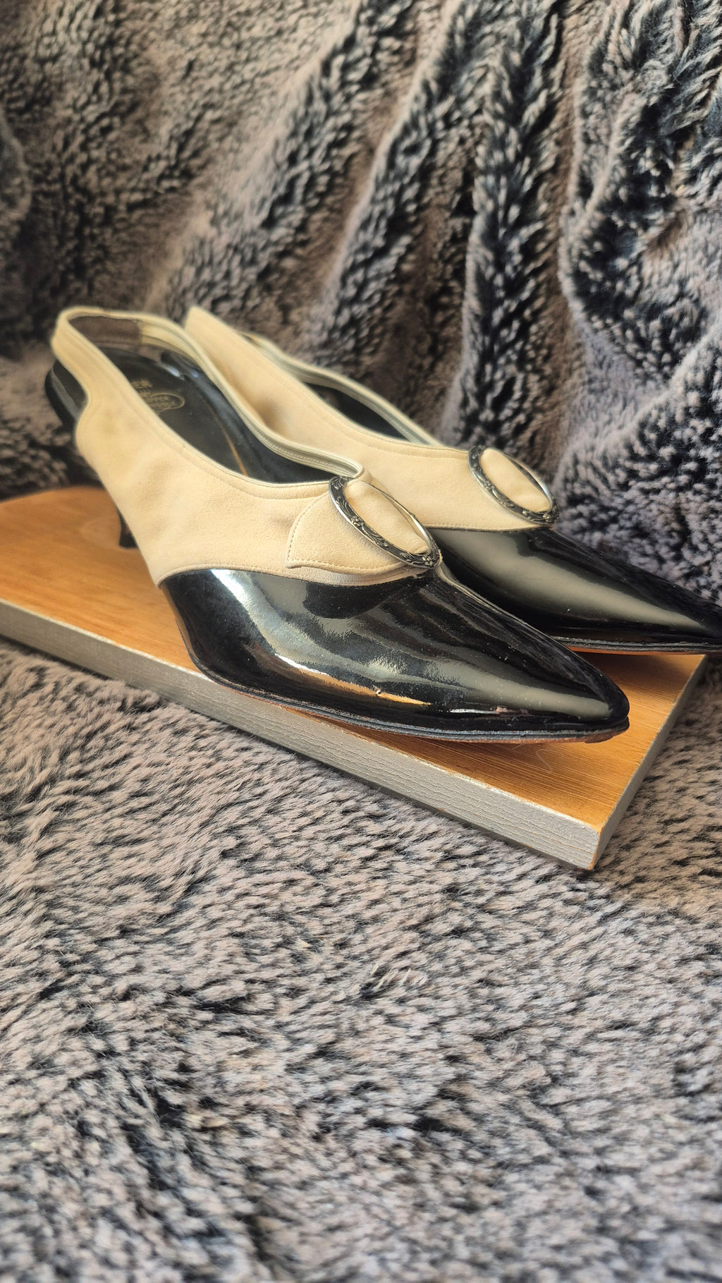 Vintage Palter DeLiso “Swagger” Slingback Patten Suede Pumps size 7